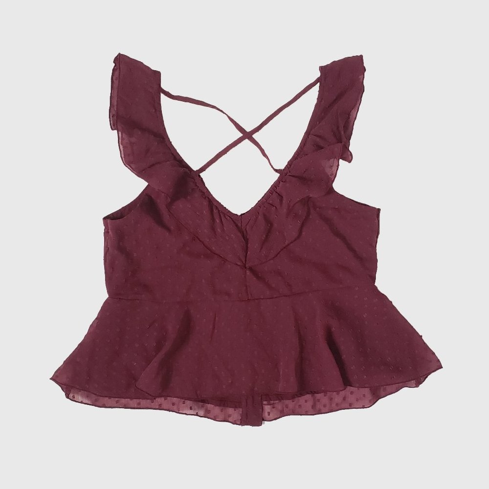 Ruffle V-Neck Shell - Picture 2 of 8